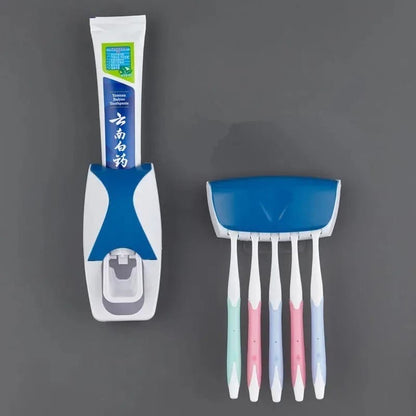 Creative Toothpaste Dispenser And Toothbrush Holder