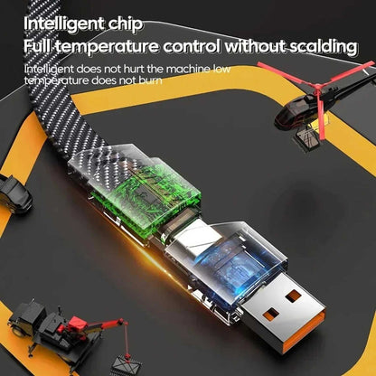 4 in 1 USB to Type C and iPhone PD Charging Cable