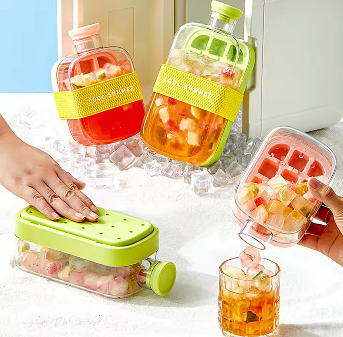 2 In 1 Ice Maker Ice Cube Bottle