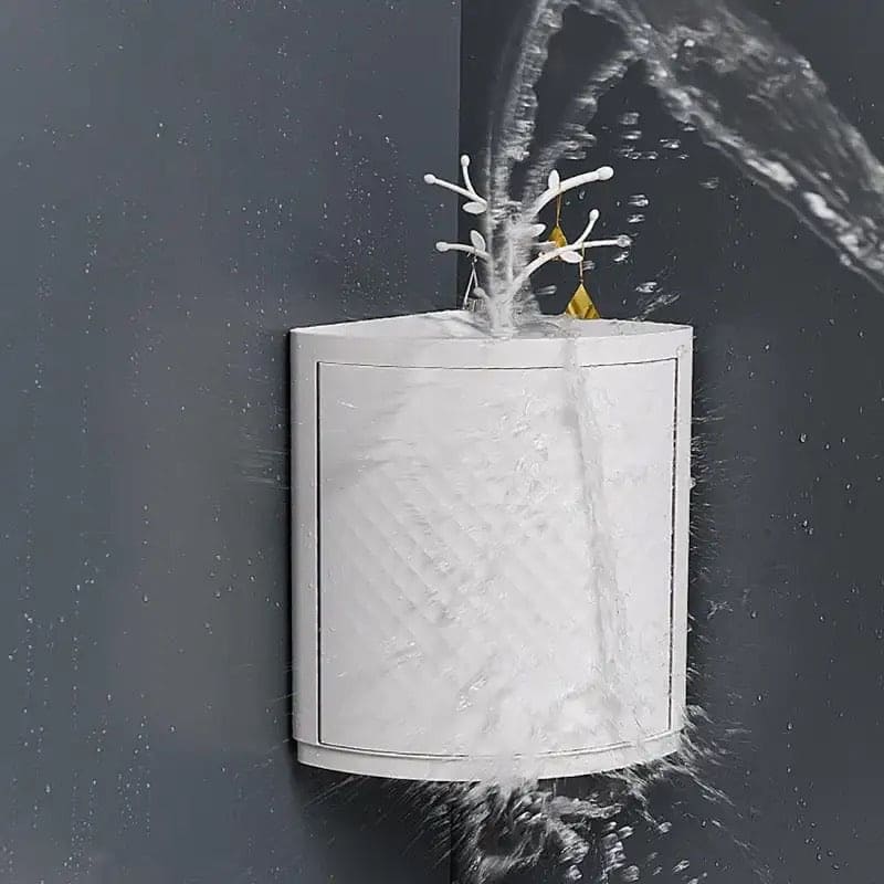 360° Rotating Triangle Corner Shelf With Door