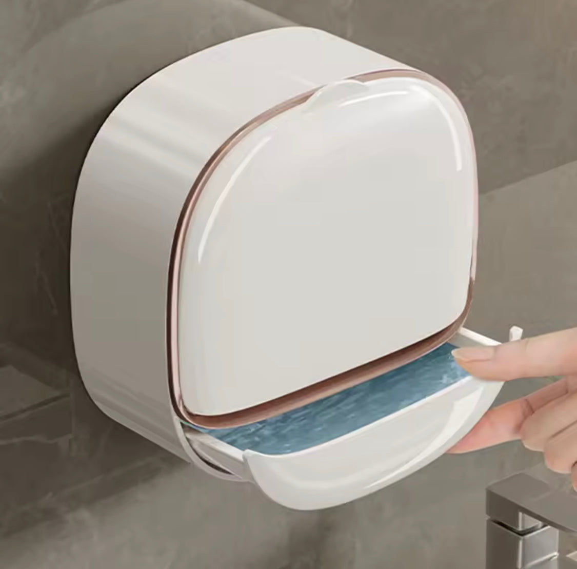 Wall Mounted ABS Soap Box With Flip Cover