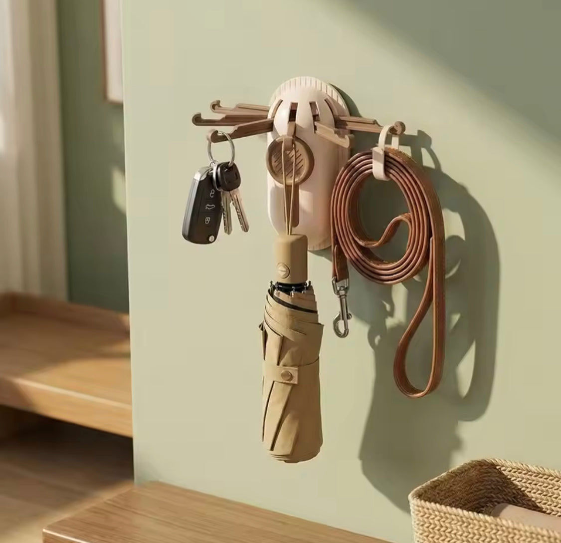 Wall Mounted 5 Claw Telescopic Hook