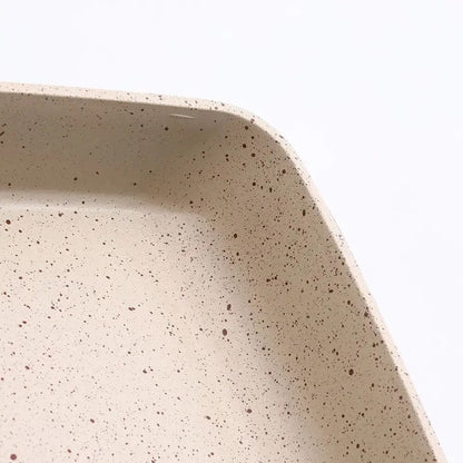 Square Ceramic Frying Pan With Wooden Handle