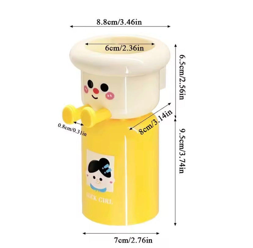 Magnetic Punch Free Wall Mounted Cartoon Toothbrush Holder