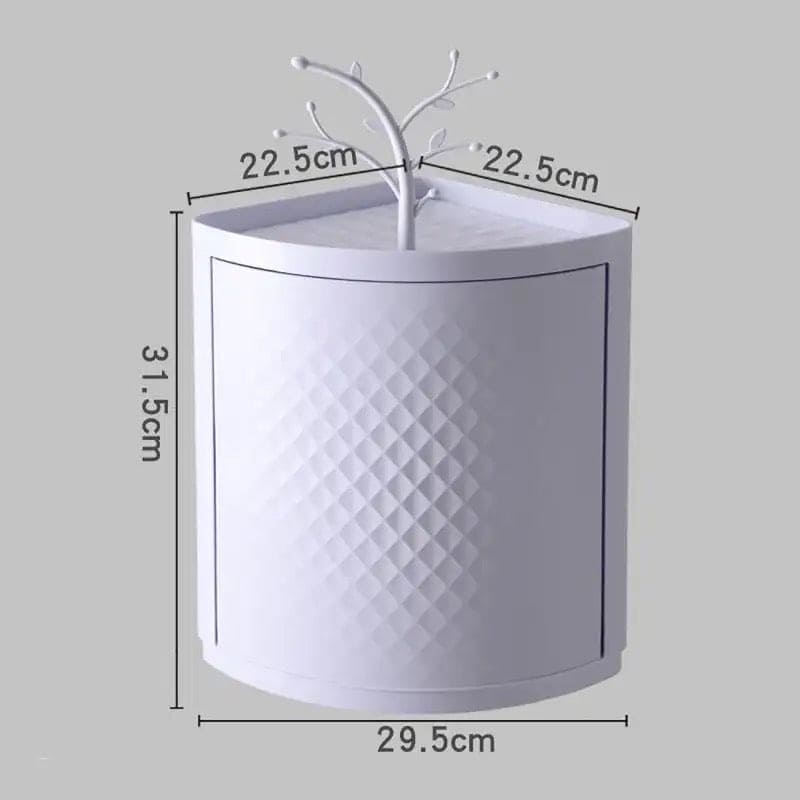 360° Rotating Triangle Corner Shelf With Door