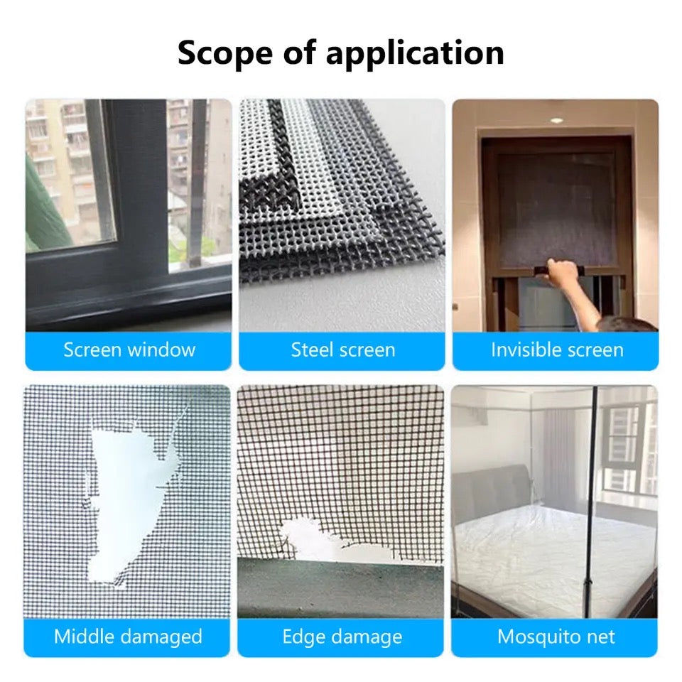 Set Of 10 Window Net Mesh Sticker Self Adhesive