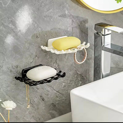 Wall Mounted No-Punch Soap Holder Grid Dish