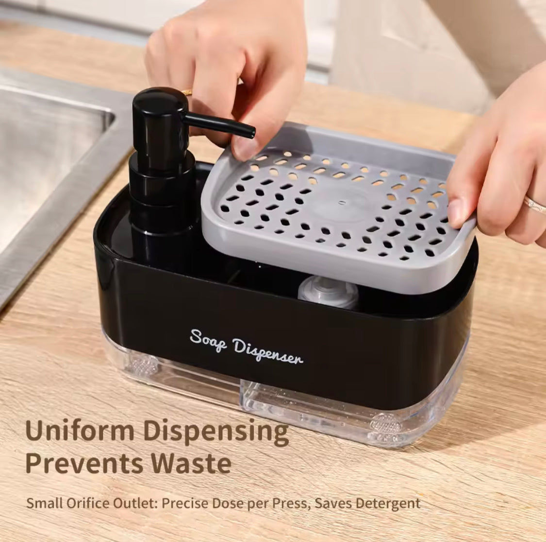Multifunctional Soap Dispenser With Sponge Holder