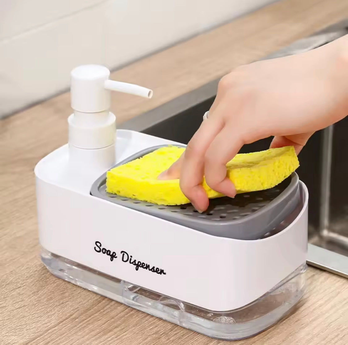 Multifunctional Soap Dispenser With Sponge Holder