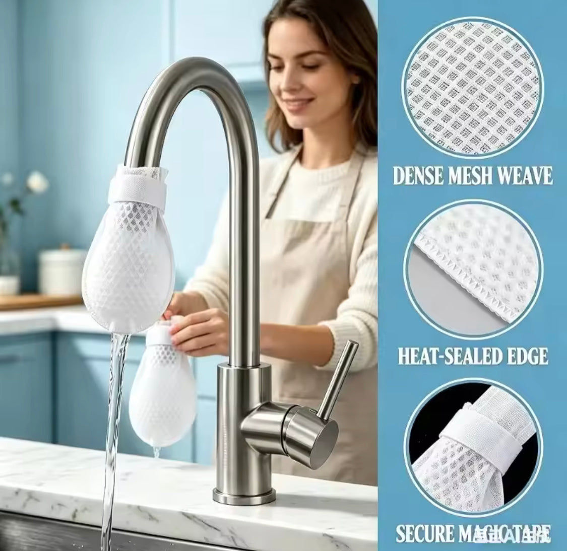Pack Of 10 Disposable Faucet Filter Bags Washable Tap Filter