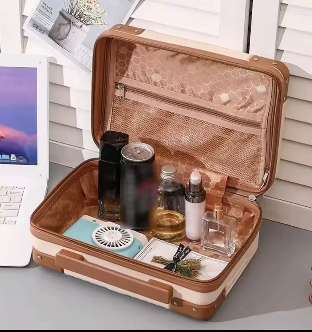 Mini Travel Cosmetic Suitcase Organizer