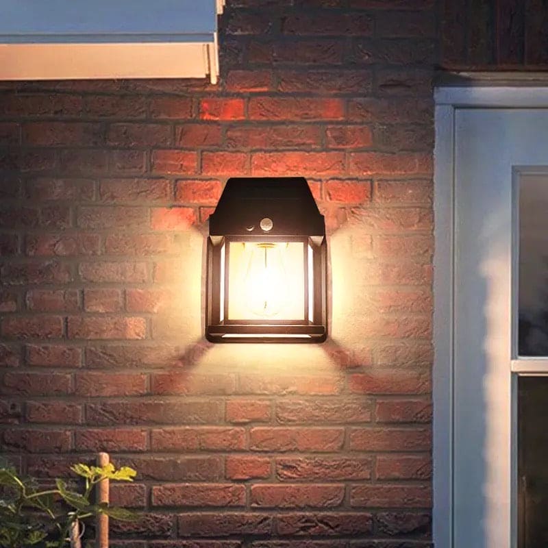 Solar Tungsten Filament Motion Sensor Wall Light
