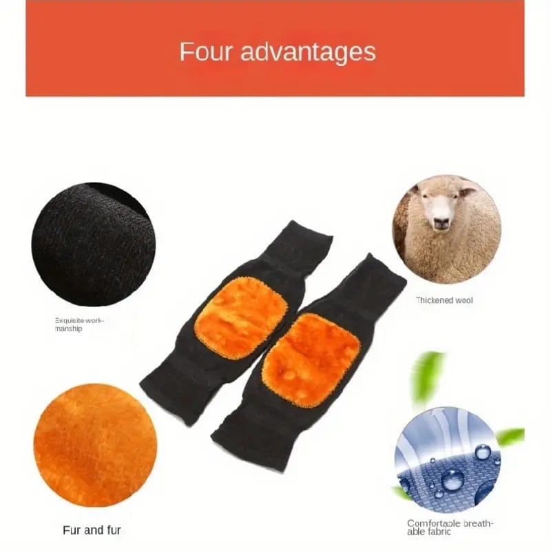 Warm Wool Knee Pads Elastic Support Protector