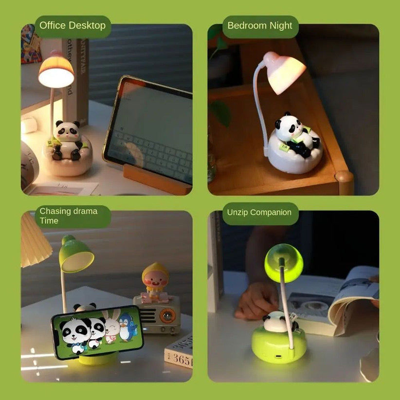 Cute Panda LED Desk Lamp With Phone Holder Adjustable