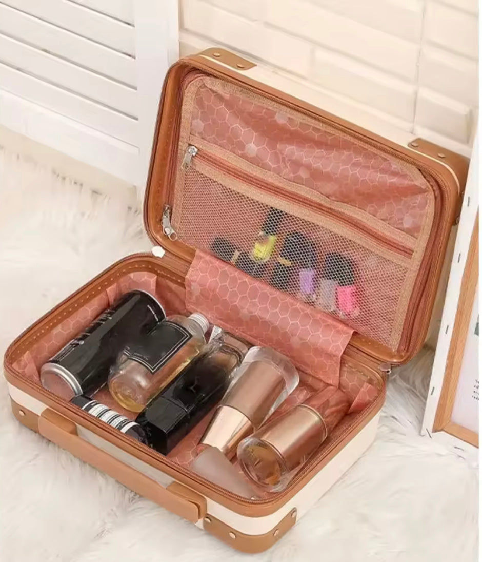 Mini Travel Cosmetic Suitcase Organizer
