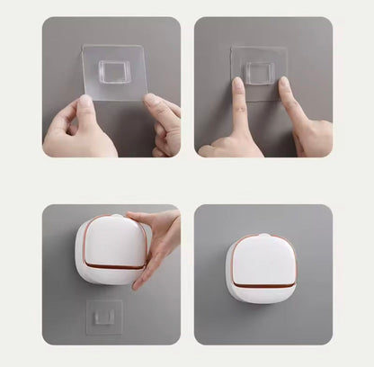 Wall Mounted ABS Soap Box With Flip Cover