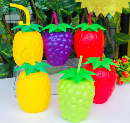 Fruit Shape Kids Water Bottle With Straw
