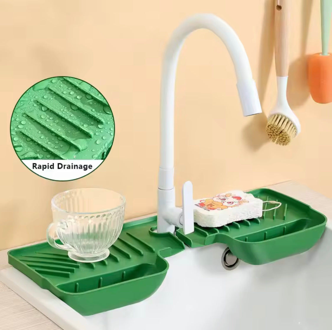 Silicone Faucet Mat Sink Splash Guard Pad