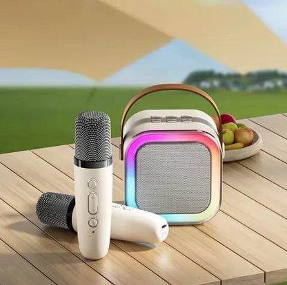 Mini Karaoke Bluetooth Speaker With LED Lights