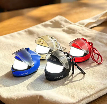 3D Luminous Motorcycle Helmet Light Keychain