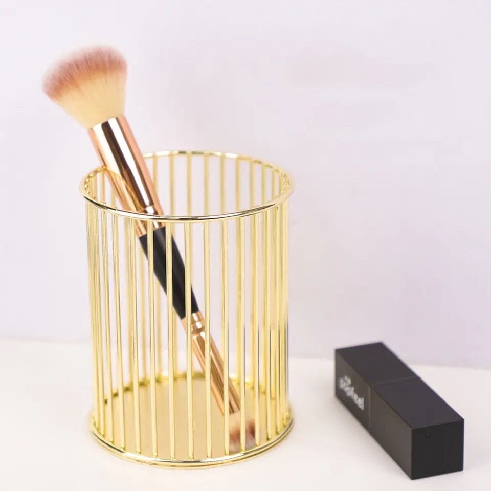 Wire Mesh Metal Desk Pen Holder