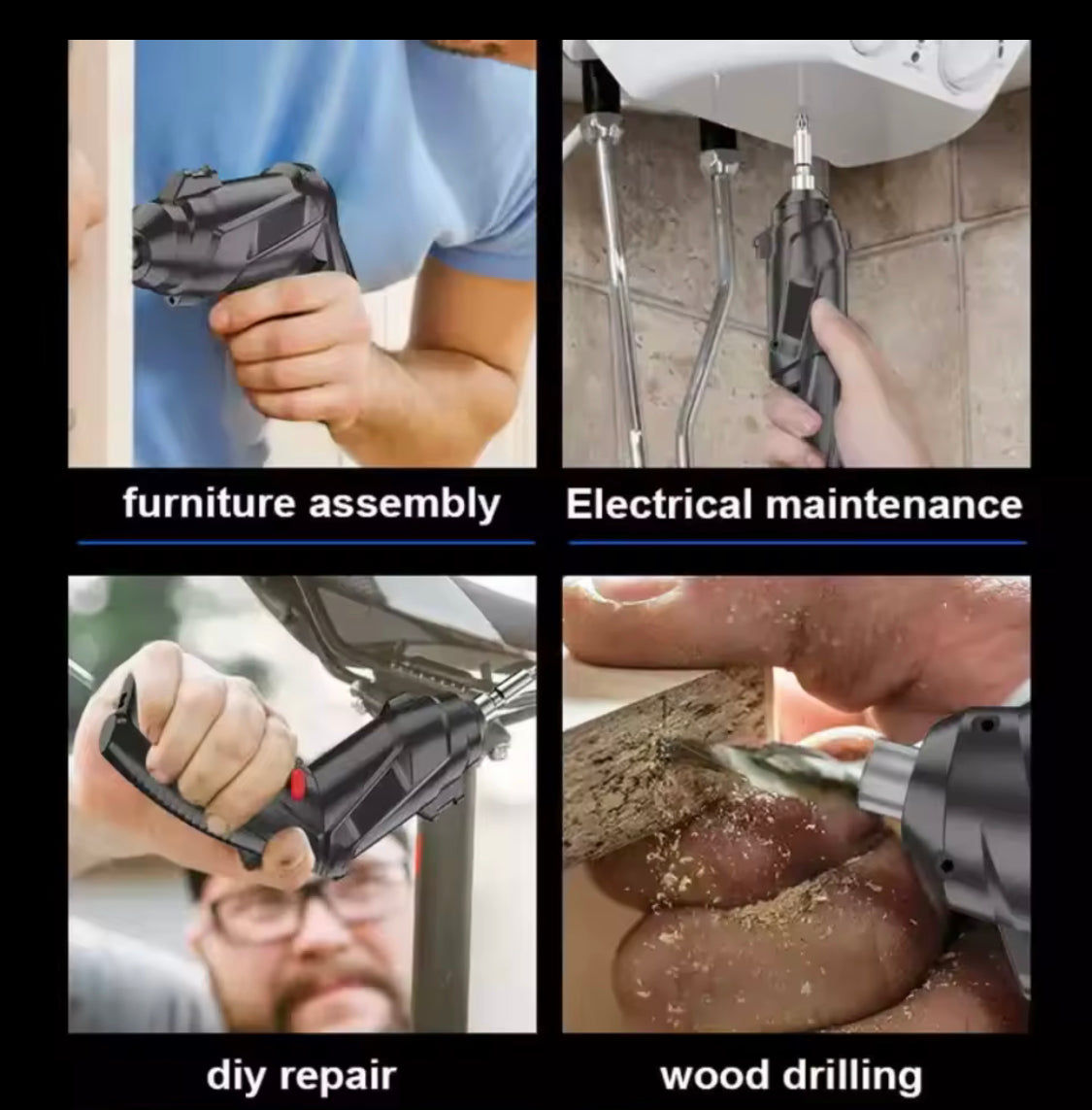 Rechargeable Cordless Screwdriver Tool Set Mini Electric Drill