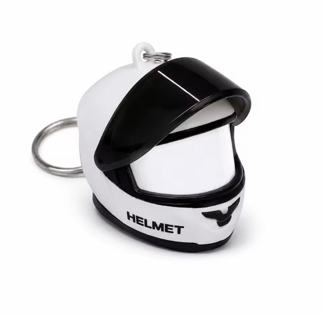 3D Luminous Motorcycle Helmet Light Keychain