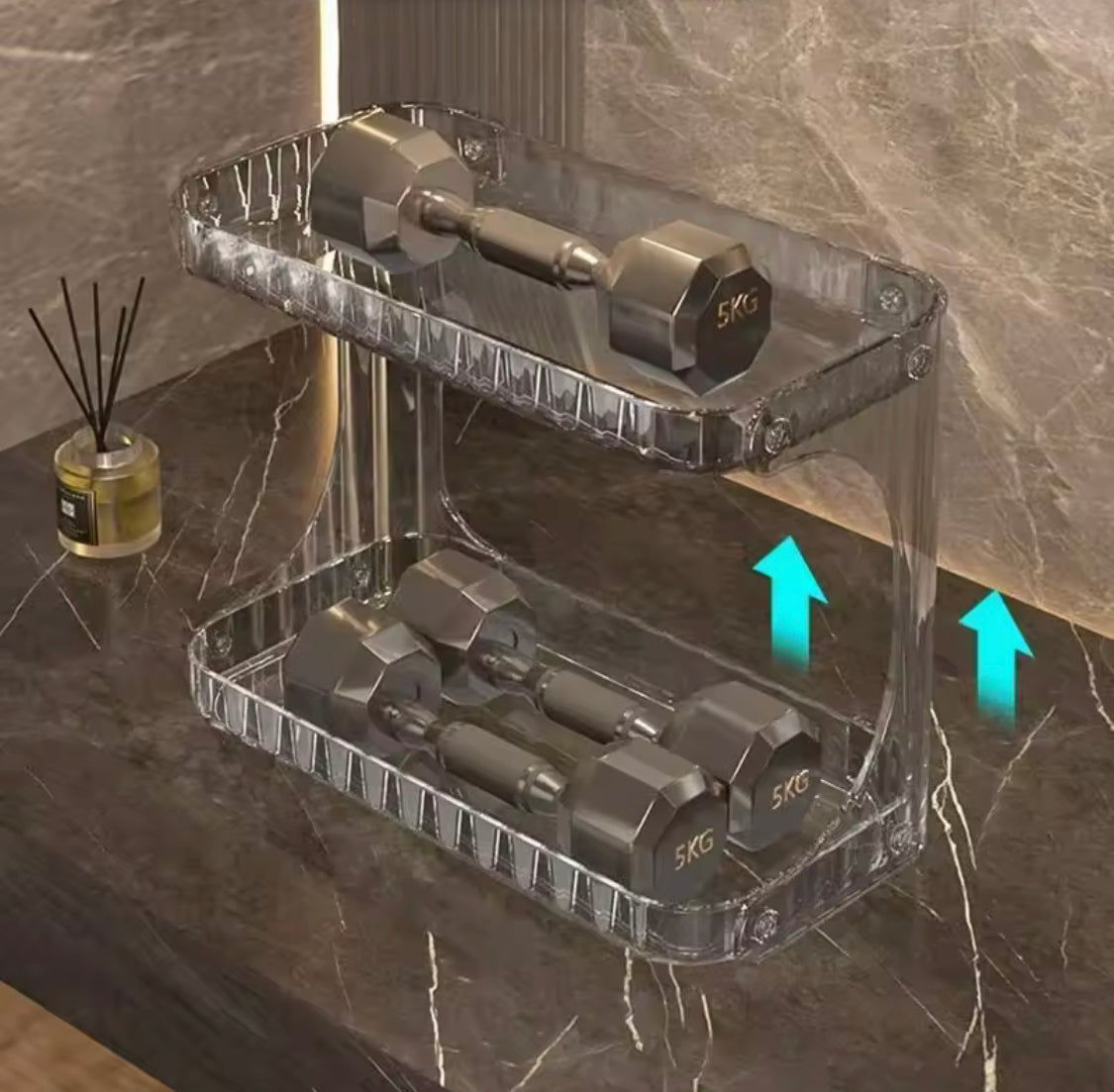 Double Layer Bathroom Storage Rack Washstand Organizer