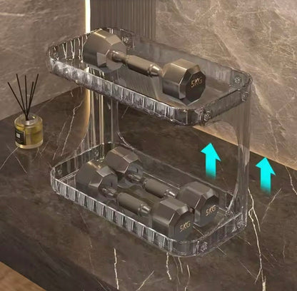 Double Layer Bathroom Storage Rack Washstand Organizer