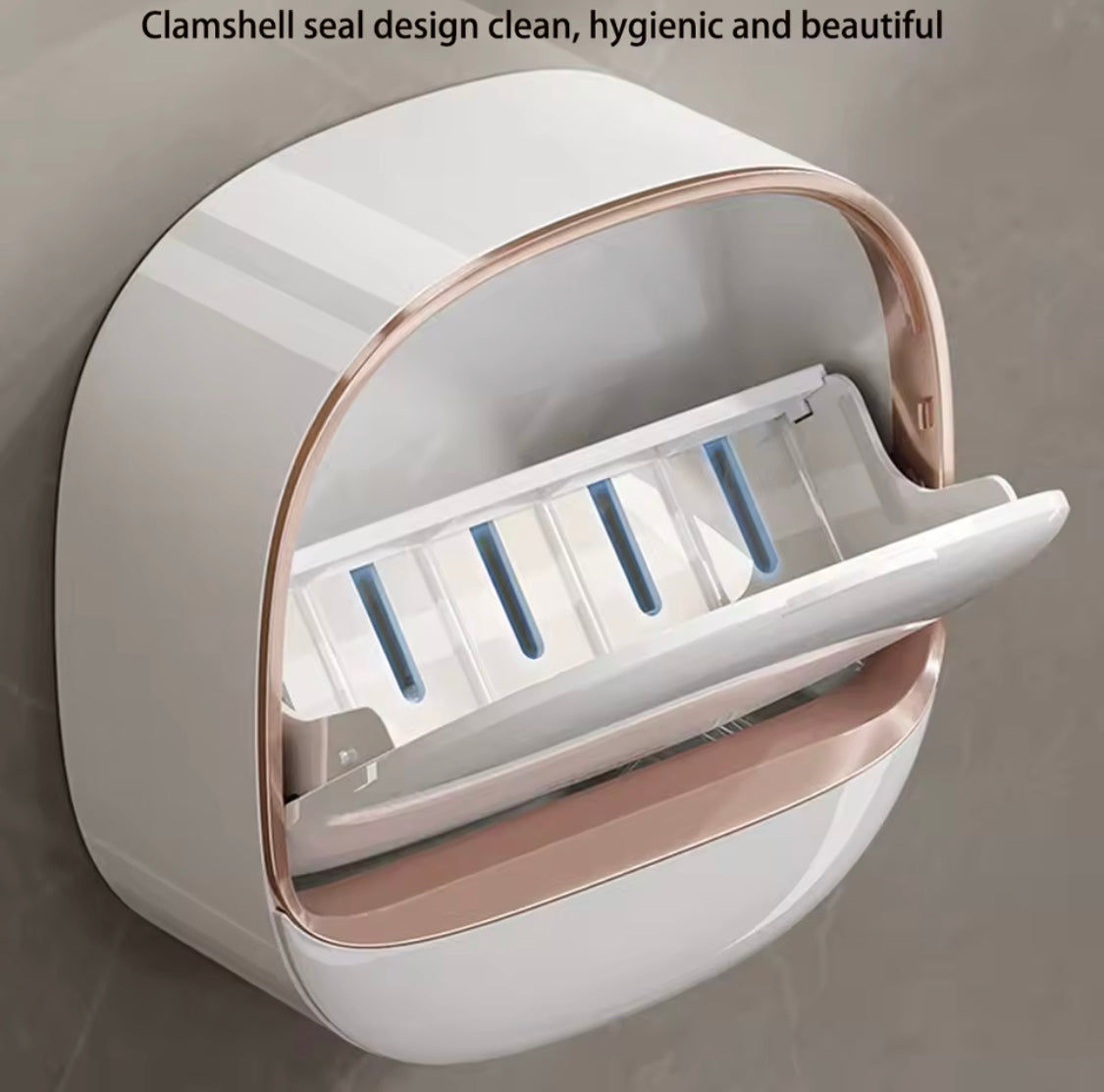 Wall Mounted ABS Soap Box With Flip Cover