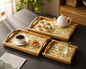 3Pcs Bamboo Serving Trays With Handles