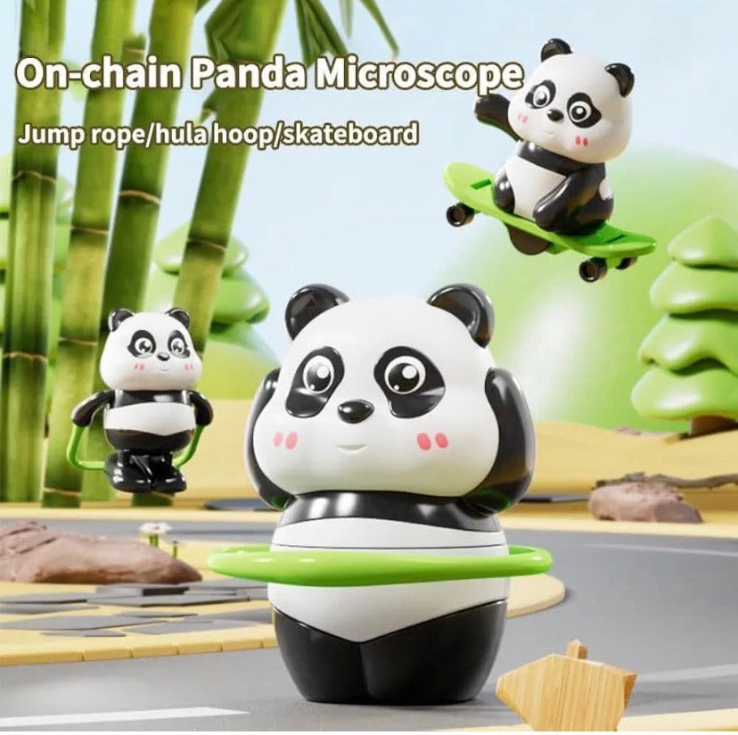 Multi Action Panda Skateboard Hula Hoop Toy
