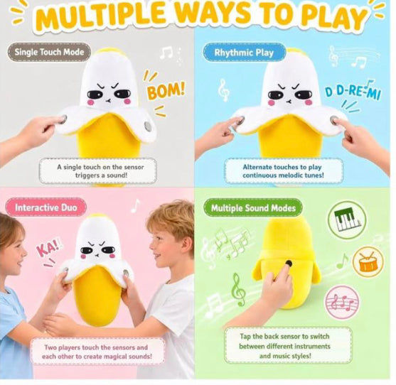 Musical Fruit Sensing Plush Toy Interactive Motion Sensor
