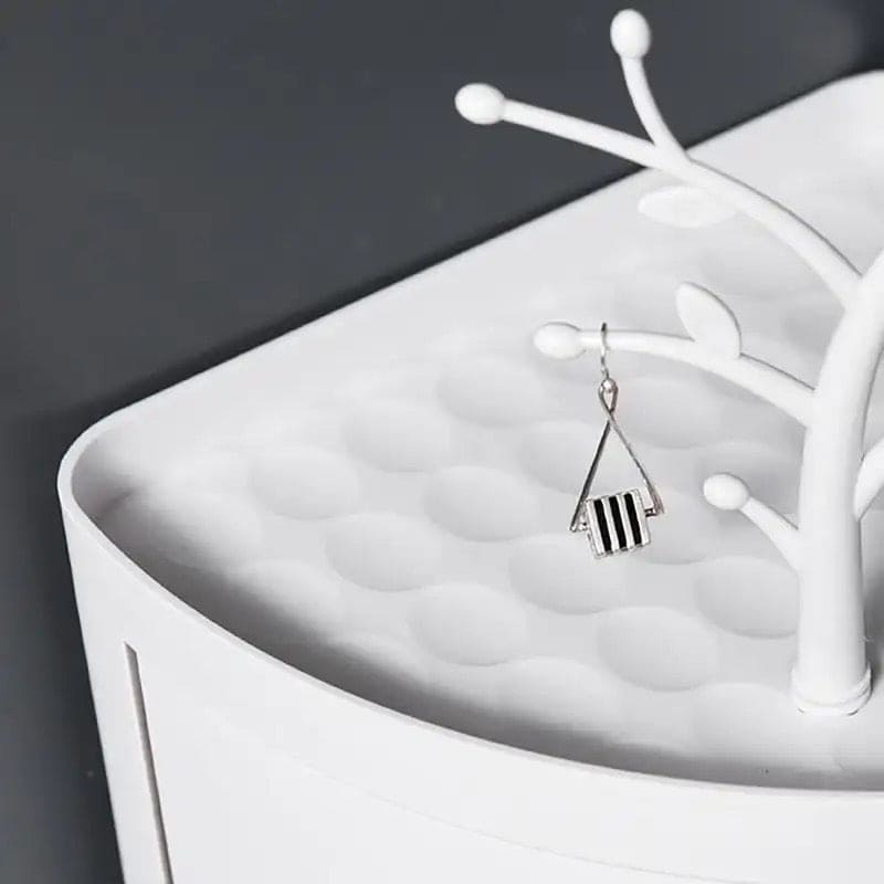360° Rotating Triangle Corner Shelf With Door