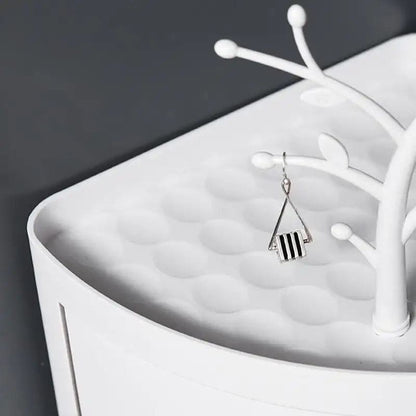 360° Rotating Triangle Corner Shelf With Door