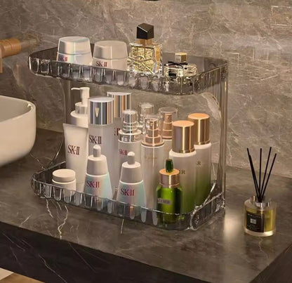 Double Layer Bathroom Storage Rack Washstand Organizer