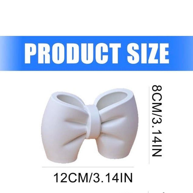 Bow Shaped Makeup Brush And Toothbrush Organizer
