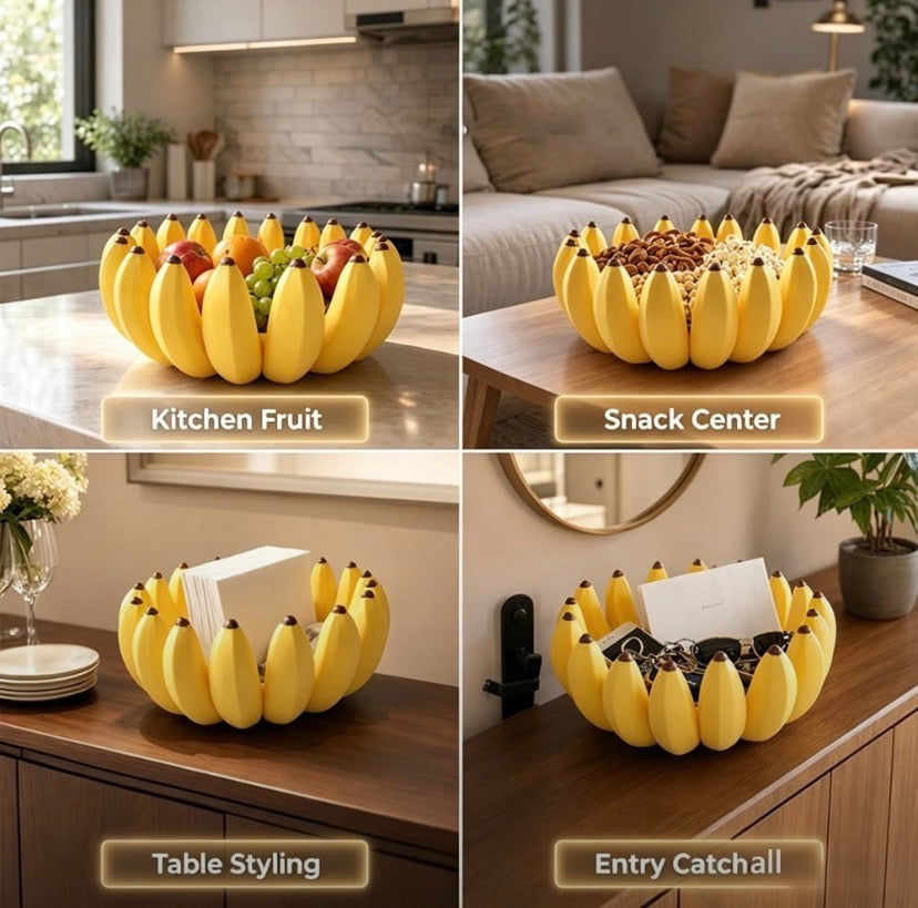 3D Banana Shaped Fruit Basket