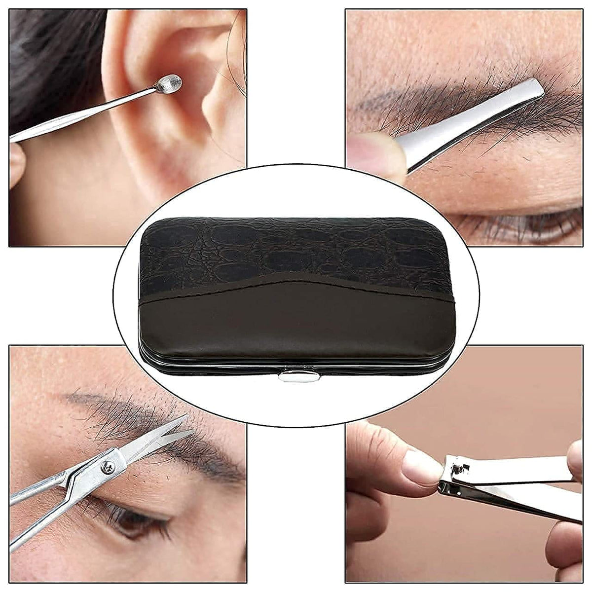 7 In 1 Manicure Kit Carbon Steel Pedicure Grooming Set
