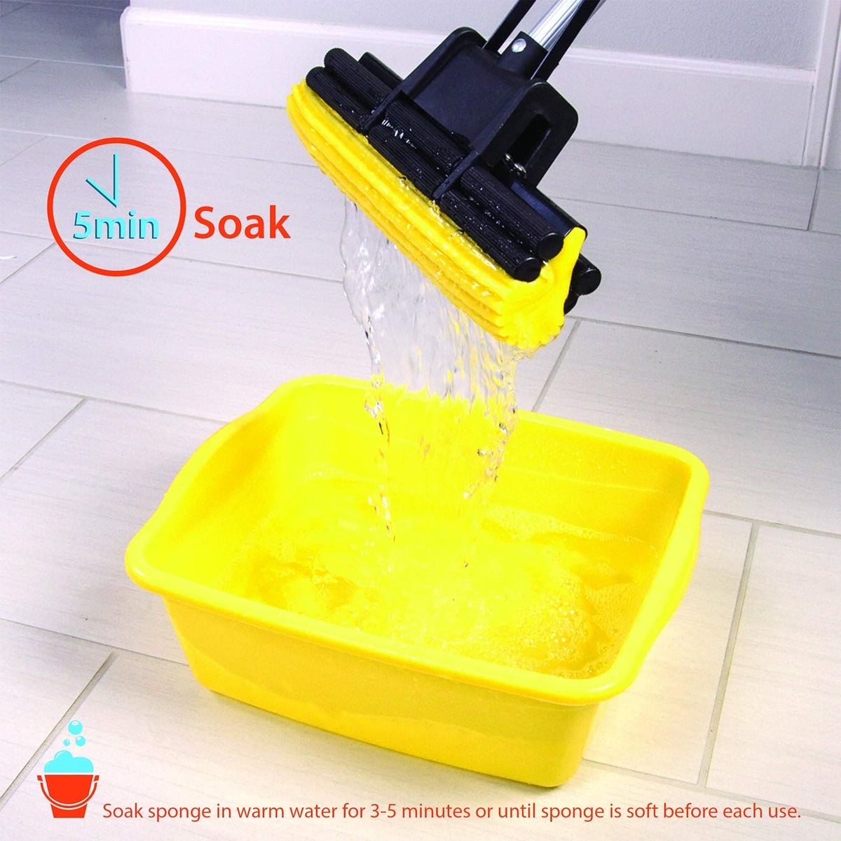 Foamic Sponge Squeezy Mop Double Roller