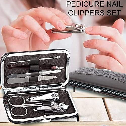 7 In 1 Manicure Kit Carbon Steel Pedicure Grooming Set