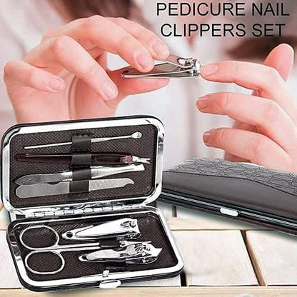7 In 1 Manicure Kit Carbon Steel Pedicure Grooming Set