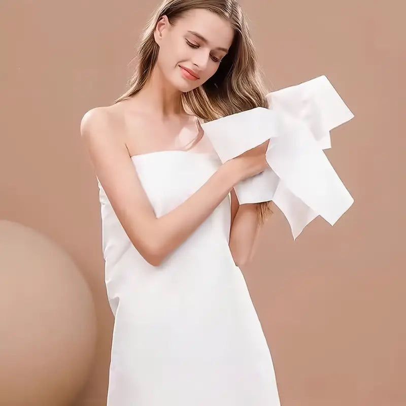 Compressed Cotton Travel Bath Towel 50cm x 25cm