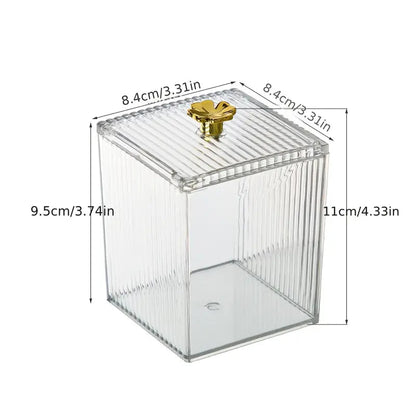 Acrylic Square Swab Storage Box With Lid