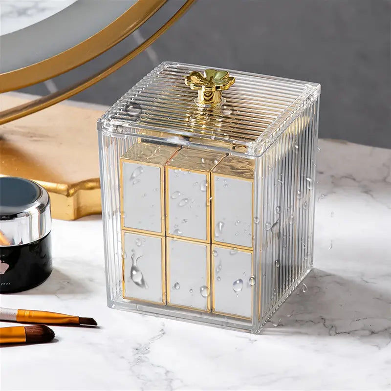 Acrylic Square Swab Storage Box With Lid