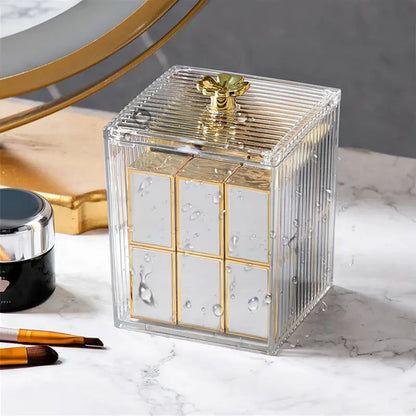 Acrylic Square Swab Storage Box With Lid
