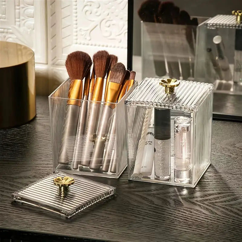 Acrylic Square Swab Storage Box With Lid