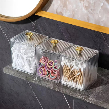 Acrylic Square Swab Storage Box With Lid