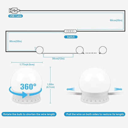 10 Bulb Vanity Light for Makeup