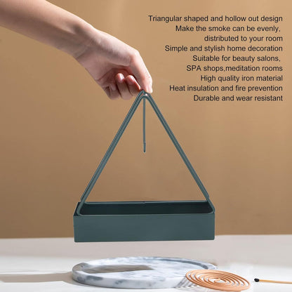 Triangle Iron Mosquito Coil Holder With Tray